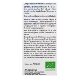 Arkopharma Arkorelax Sommeil Kids Bio Solution Buvable 100ml