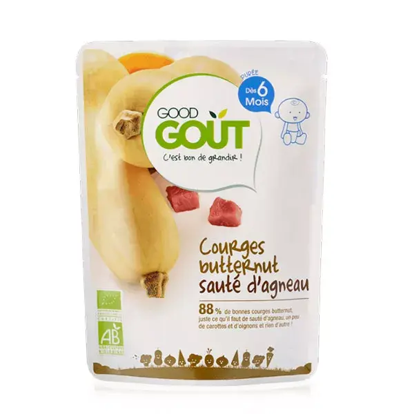 Good Goût Courgette, Butternut & Sautéed Lamb Dish 6 Months+ 190g