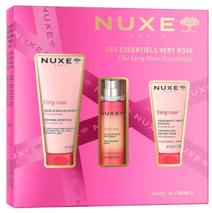 Imagen de Nuxe Very Rose Gel Ducha 100 ml + Agua Perfumada 30 ml + Crema Manos 50 ml