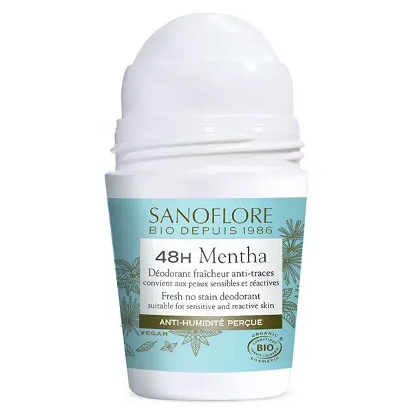 Sanoflore Déodorant Fraîcheur Mentha Roll-On 48h Bio 50ml
