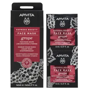 Apivita Express Beauty Anti-Falten- und Straffungsmaske mit Traube 2x8ml