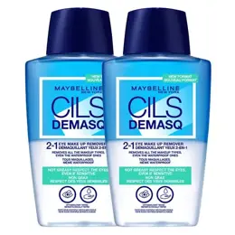 Maybelline Cils Démasq Démaquillant Yeux 2 en 1 Lot de 2 x 150ml