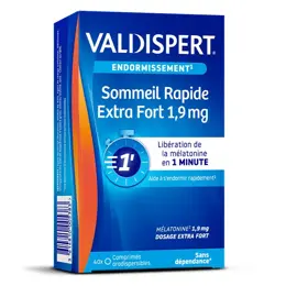 Valdispert Sommeil Rapide Extra Fort 1.9mg Mélatonine Lot de 2 x 40 comprimés
