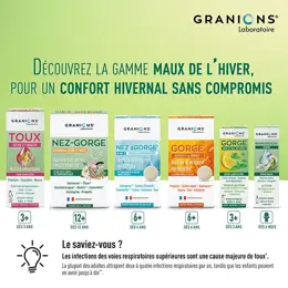 GRANIONS - Sirop Toux - Sirop Toux Seche et Grasse -Goût Fraise-Citron - 120 mL