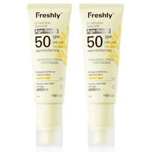 Freshly Cosmetics D+ Natural Suncare Age-Repair SPF50 2x50 ml