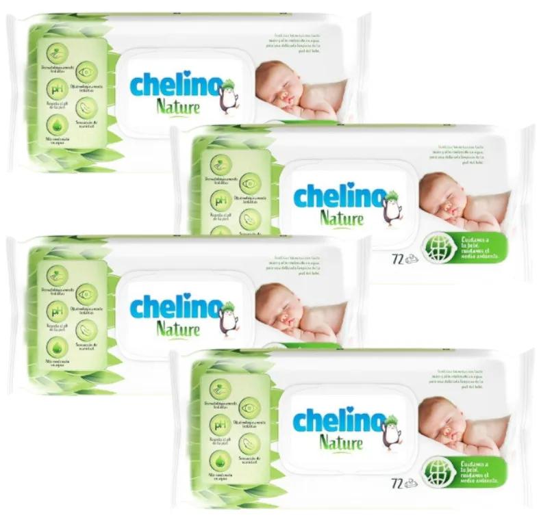 Chelino Nature Lingettes pour enfants 4x72 unités