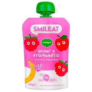 Smileat Pouch ECO Yaourt et Framboise +9m 100 g