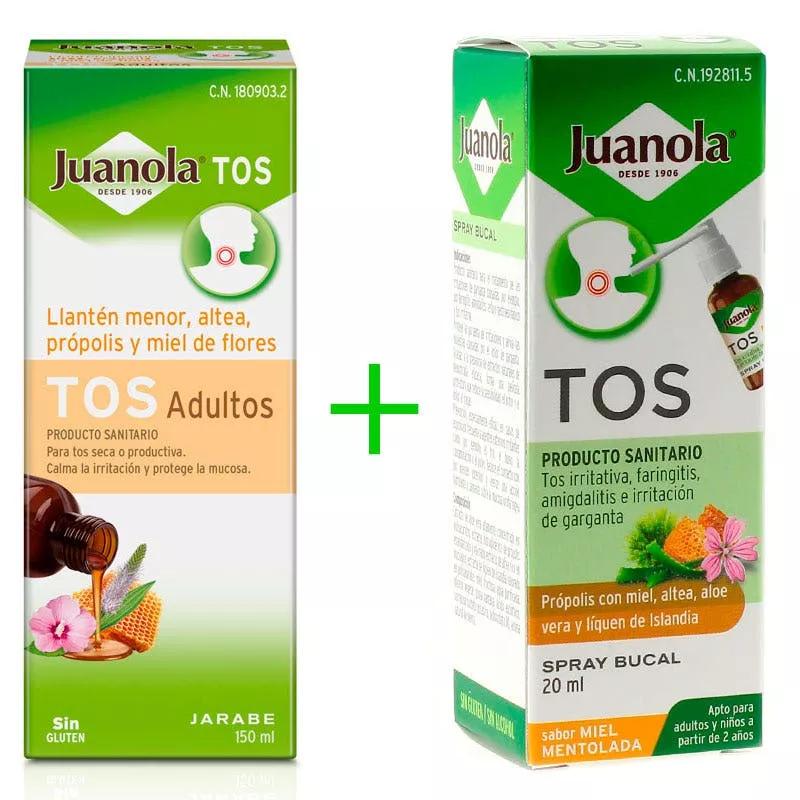 Pack Juanola Tosse Adultos 150ml + Spray Oral Tosse 20 ml