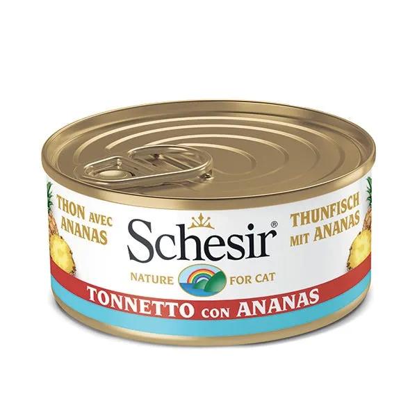 Schesir Tonnetto Con Ananas Lattina Cibo Umido Gatto Adulto 75G