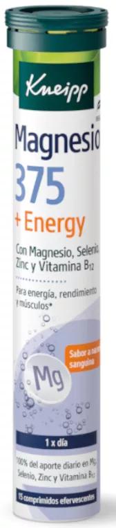 Kneipp Magnésio 375 + Energy 15 Comprimidos Efervescentes