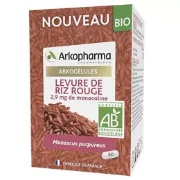 Arkopharma Arkogélules Levure de Riz Rouge Bio 60 gélules