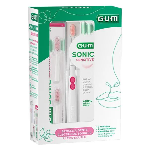 Caja de regalo blanca GUM® SONIC SENSITIVE - 4 productos