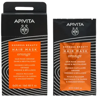 Apivita Express Beauty Máscara Capilar Brilho e Revitalizante com Laranja 20 ml