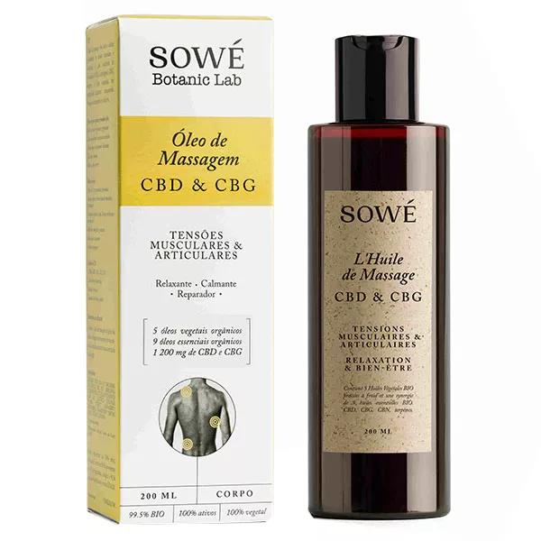 Sowé Aceite de Masaje CBD Bio 200ml