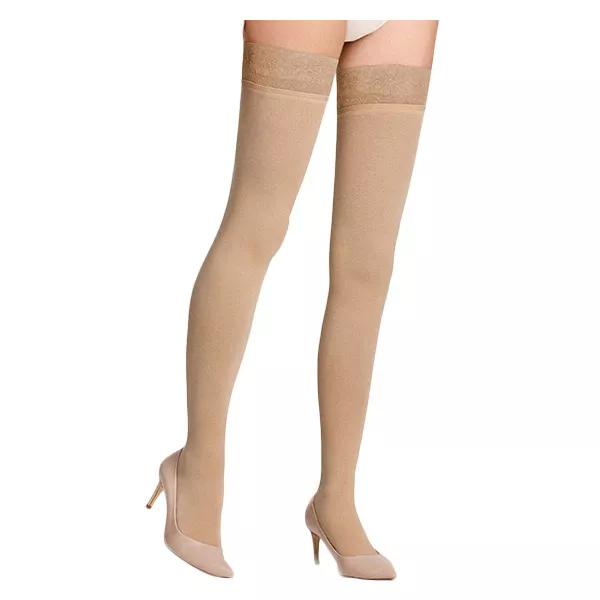 Sigvaris Styles Opaco Calcetines Medias con Autosujeción Clase 2 Largos Talla S- Beige Rosáceo