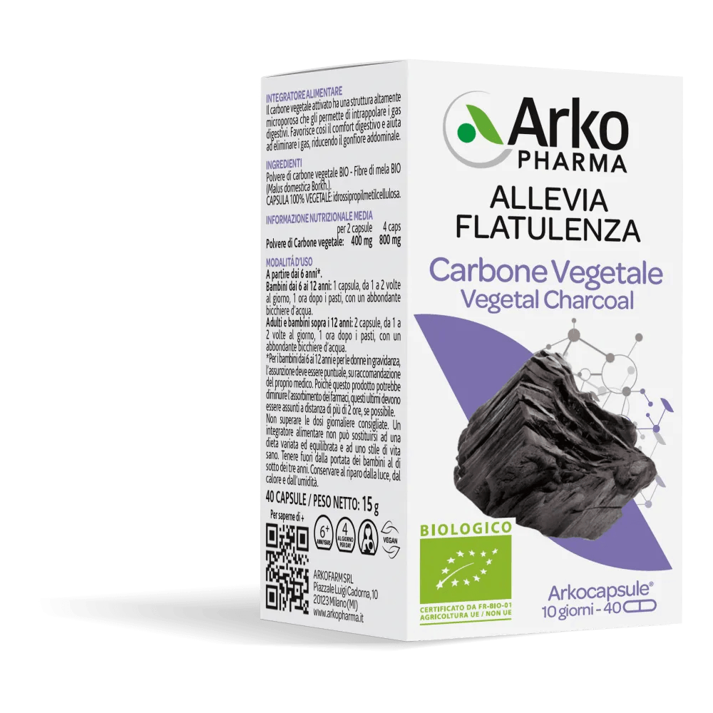 Arkocapsule Carbone Vegetale Integratore 40 Capsule