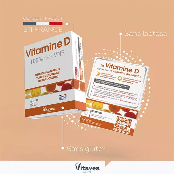 Vitavea Vitamine D 100% VNR Défenses naturelles Immunité 90 comprimés