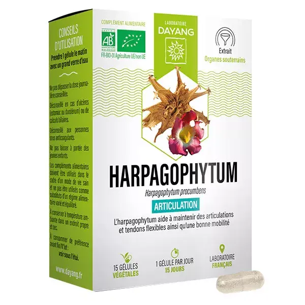 Dayang Harpagophytum Bio 15 gélules végétales