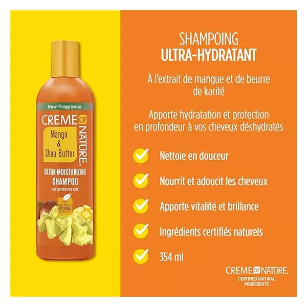 Creme of Nature, CNI, Shampoing ultra-hydratant à la mangue, 354ml