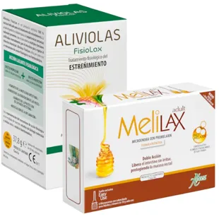Aboca Melilax Constipation 6 Microenemas + Relieves Fisiolax Constipation 90 Tablets