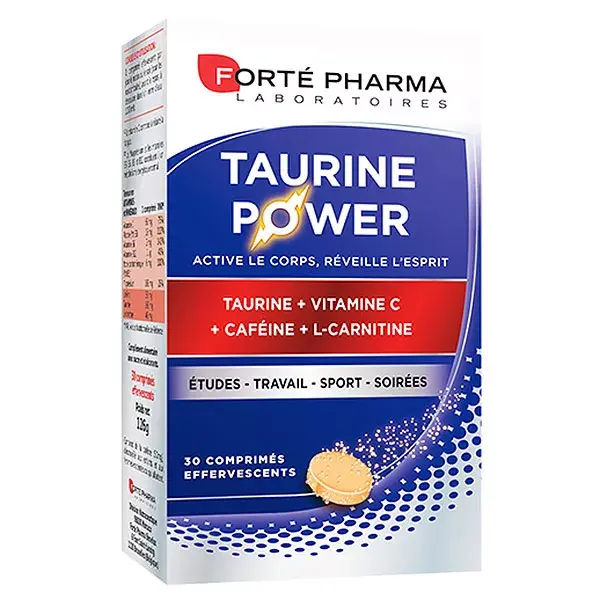 Forte Pharma energy Taurine Power 30 effervescent tablets
