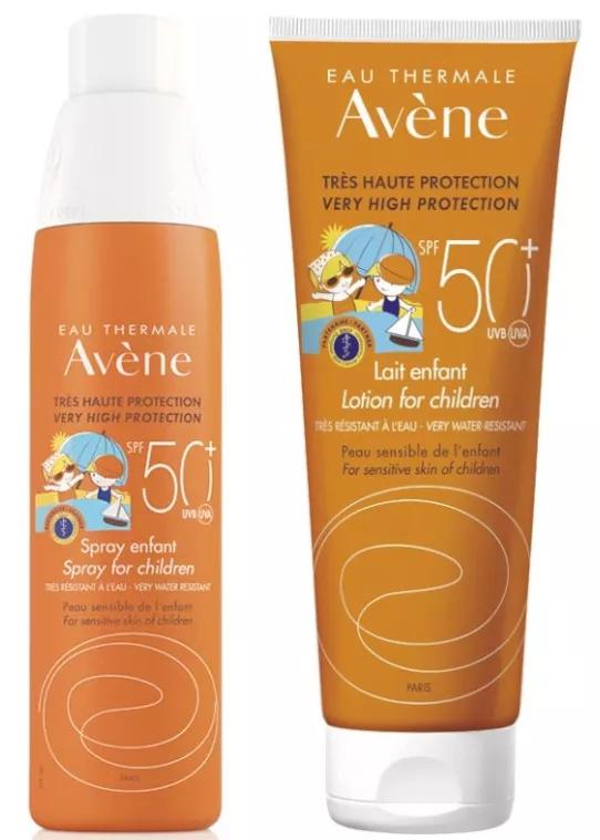 Avène Solar Spray SPF50+ Bambini 200 ml + Latte Bambini SPF50+ 250 ml