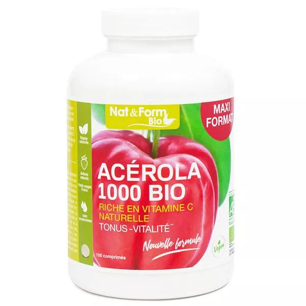 Nat & Form Acerola Bio 1000 Integratore Alimentare 100 compresse