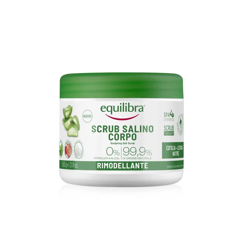 Equilibra Scrub Salino Corpo Rimodellante Esfoliante con Aloe Vera 600 g