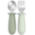 Suavinex Spoon + Fork Learning Stainless Steel Green +6m 2 units