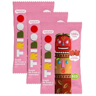 Smileat Triboo Snack Fresa y Manzana Eco 3x25 gr