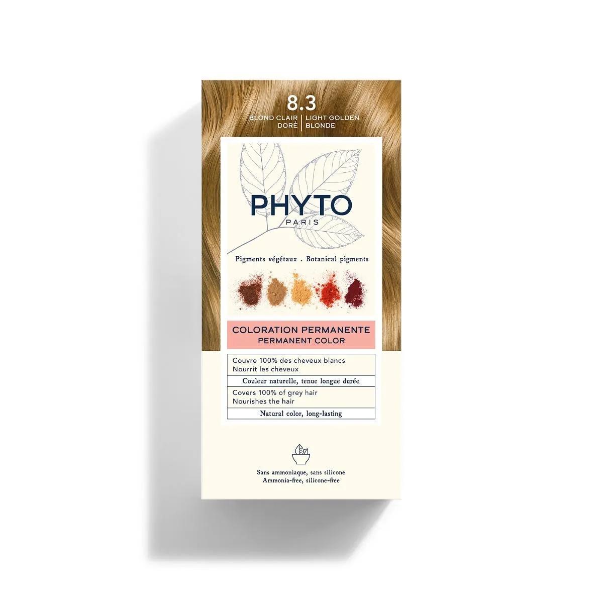 Phyto Phytocolor Kit 8,3 Biondo Chiaro Dorato Tintura Permanente Per Capelli