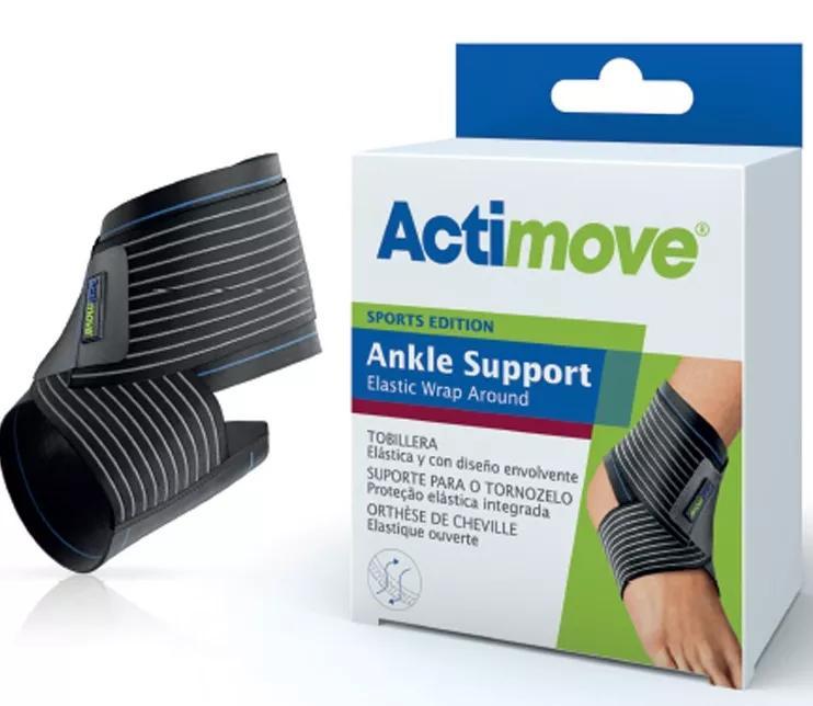 Actimove Tobillera Elástica y Envolvente Negra Talla L