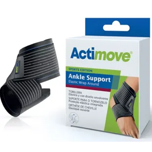 Actimove elastisches und wickelbares Fußkettchen, Schwarz, Größe L