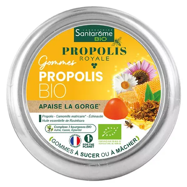 Santarome Bio Gommes Propolis Bio Apaise la gorge 45 g