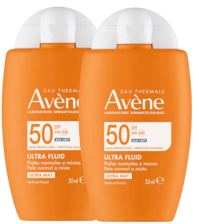 Avène Fluido Solare Invisibile Ultra Mat SPF50+ 2x50 ml