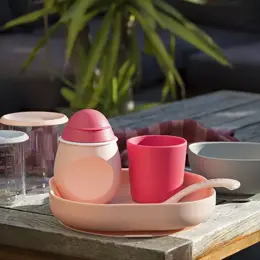 Béaba Repas Coffret Silicone Rose 4 pièces