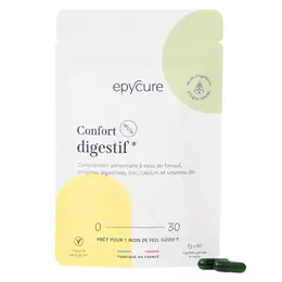 Epycure Digestion Confort Digestif Crampes Transit & Ballonnements 60 gélules