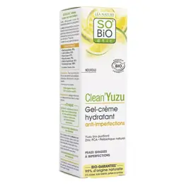 So'Bio Étic Clean’Yuzu Gel Crème Hydratant Anti-imperfections Bio 40ml