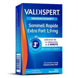 VALDISPERT Sommeil Rapide Extra Fort 1.9mg Mélatonine Lot de 2 x 40 comprimés