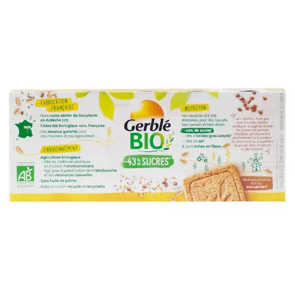 Gerblé Organic 3 Grain Biscuits 132g