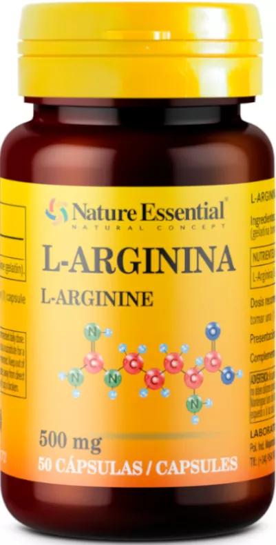 Nature Essential L-Arginin 500 mg 50 Kapseln