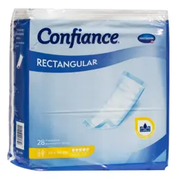 Confiance Rectangular Protections Absorbantes Droites 15x60cm 5 Gouttes 28 unités