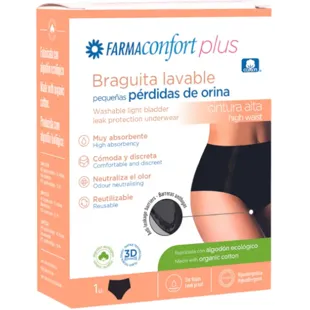 Cueca Farmaconfort Cintura Alta para Pequenas Perdas de Urina Tamanho M