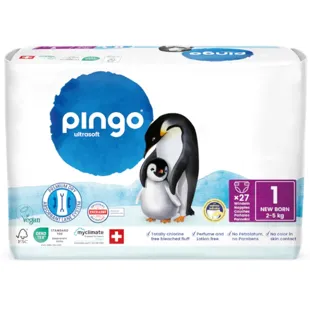 Pingo Eco-Friendly Newborn Diapers Size 1 (2-5 kg) 27 units