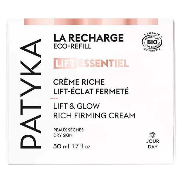 Patyka Lift Essentiel Crème Riche Lift-Éclat Fermeté Recharge Bio 50ml