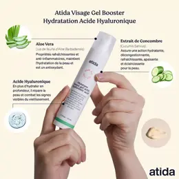 Atida Visage Gel Booster Hydratation Acide Hyaluronique 50ml