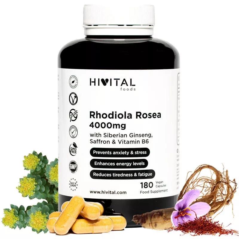 Hivital Rhodiola Rosea 4000 mg 180 Cápsulas