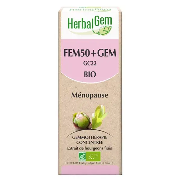 Herbalgem Complexe de Gemmothérapie Fem50+Gem Ménopause Bio 30ml