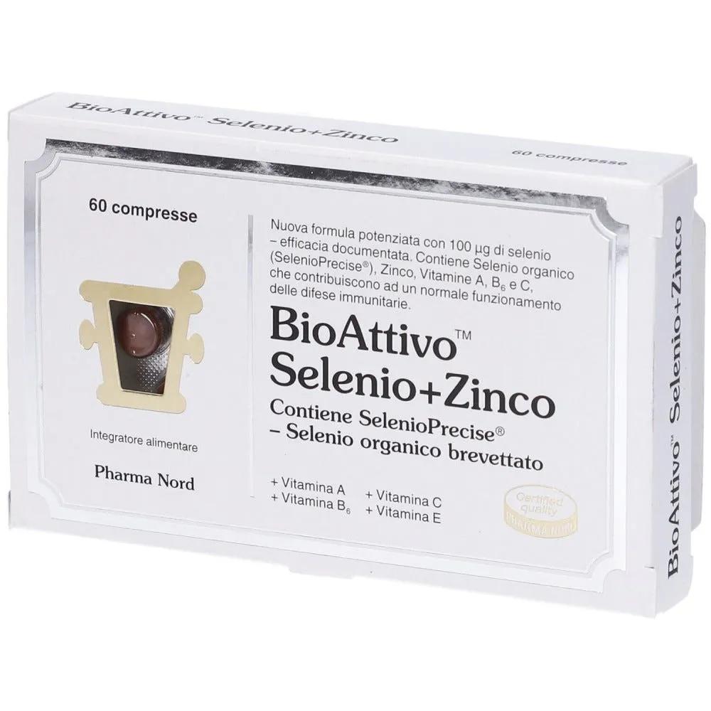 BioAttivo Selenio+Zinco Integratore con selenio organico brevettato e zinco 60 Compresse