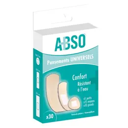 Marque Verte ABSO Pansements universels - Boîte de 30